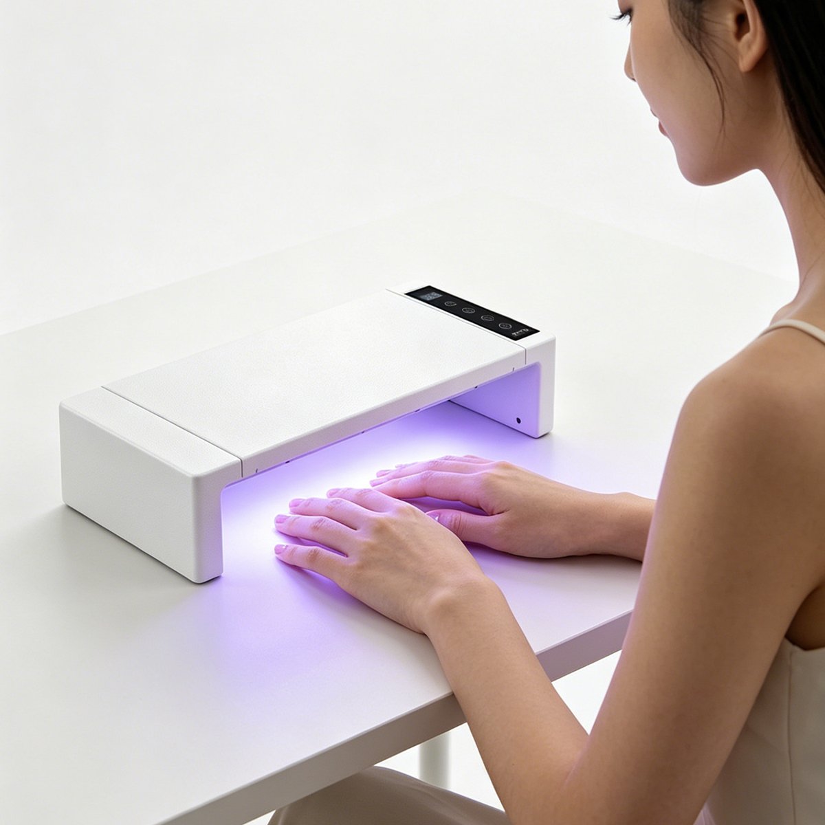 UV LED Nail Lamp, 120W UV Light for Gel Nails with Two-Hand Design | Fast Curing Professional Nail Dryer for Gel Polish, 108 Bead image 5