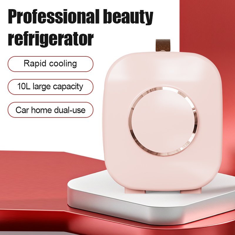 DUMOS Mini Fridge for Bedroom, 5L Compact Personal Fridge Cooler For Skincare, Drinks, And Snacks, Fits 6 Cans, Mini Refrigerator with 110V/220V Ac/12V Dc, Ideal For Car, Dorm, White image 2