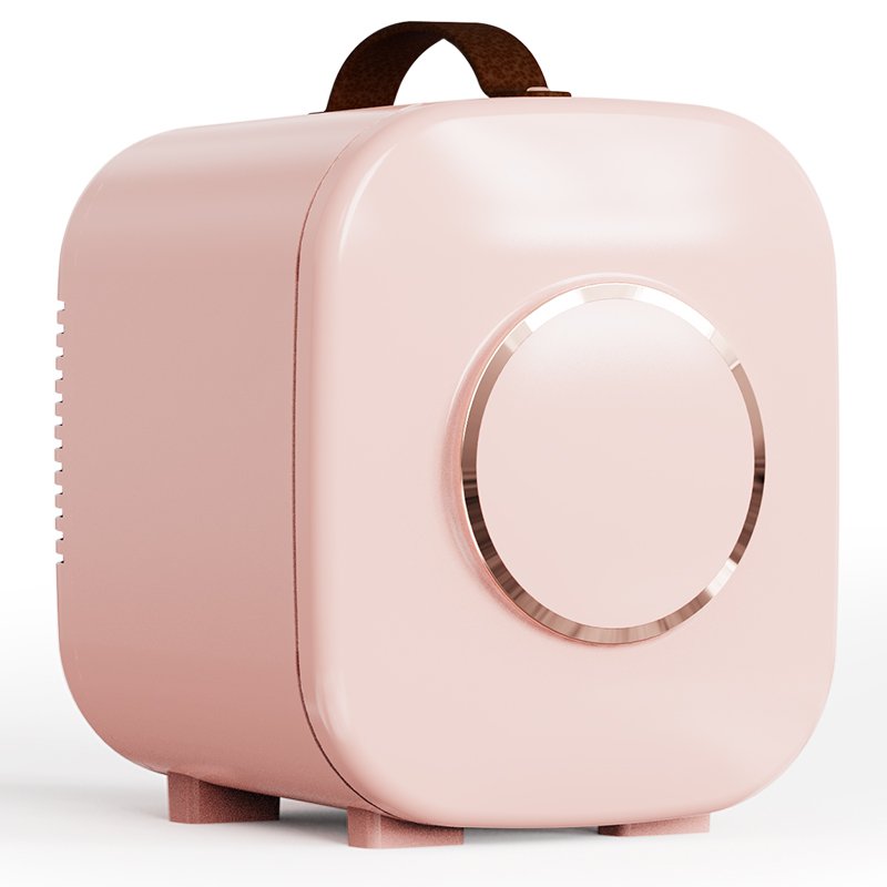 DUMOS Mini Fridge for Bedroom, 5L Compact Personal Fridge Cooler For Skincare, Drinks, And Snacks, Fits 6 Cans, Mini Refrigerator with 110V/220V Ac/12V Dc, Ideal For Car, Dorm, White image 3