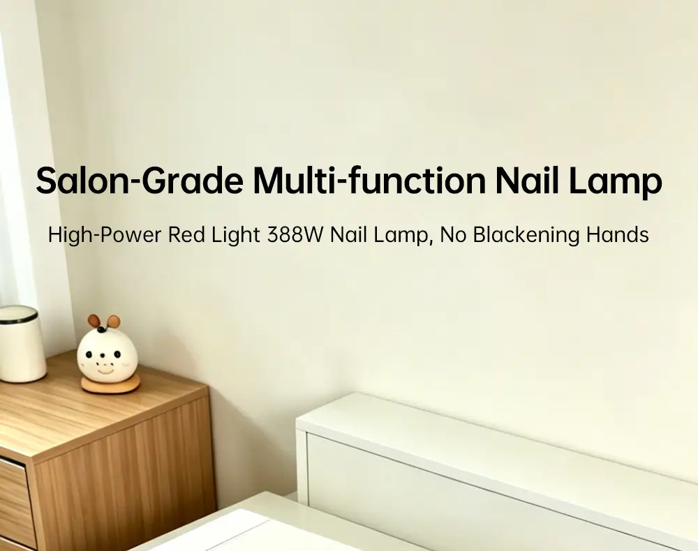Pink UV LED nail lamp with digital timer