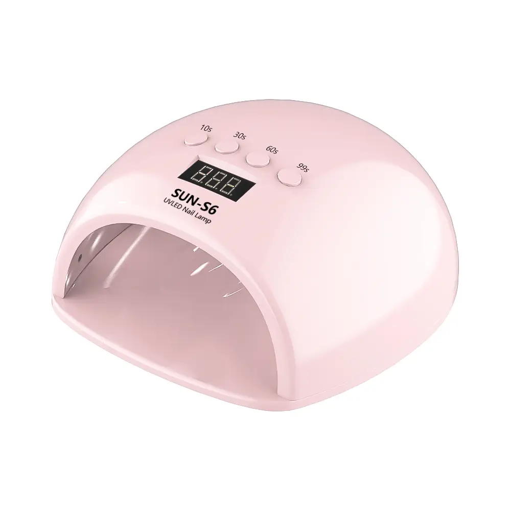 Pink UV LED nail lamp with digital timer