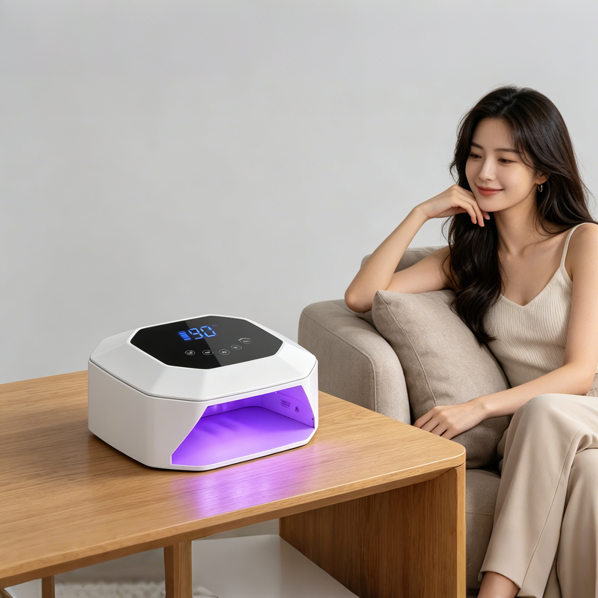 UV Nail Lamp 54W, Cordless Gel UV Led Nail Lamp for Gel Nail Polish, Rechargeable UV Nail Light Nail Dryer with 4 Timer and LCD Display, Professional Fast Curing Lamp Nail Art Tools image 5